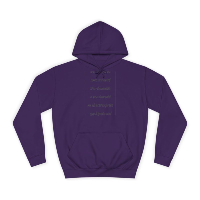 Sudadera universitaria - Morado - Camiseta «tirali cossetes cançó»