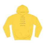 Sudadera universitaria - Amarillo sol - Camiseta «tirali cossetes cançó»