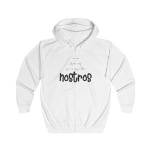Sudadera con capucha y cremallera - Blanco artico - Camiseta «No en volem cap que no sigui dels nostros»