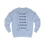 Sudadera clasica - Azul cielo - Camiseta «tirali cossetes cançó» Sudadera clasica - Azul cielo - Camiseta «tirali cossetes cançó»
