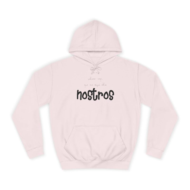 Sudadera universitaria - Rosa bebe - Camiseta «No en volem cap que no sigui dels nostros»