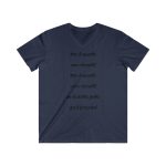 Camiseta hombre entallada cuello de pico - Azul marino - Camiseta «tirali cossetes cançó»