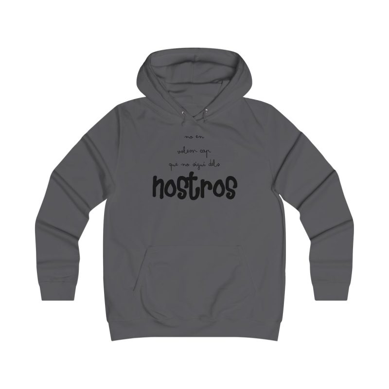 Sudadera universitaria mujer - Gris marengo - Camiseta «No en volem cap que no sigui dels nostros»