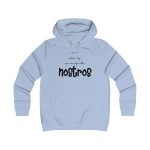Sudadera universitaria mujer - Azul cielo - Camiseta «No en volem cap que no sigui dels nostros»