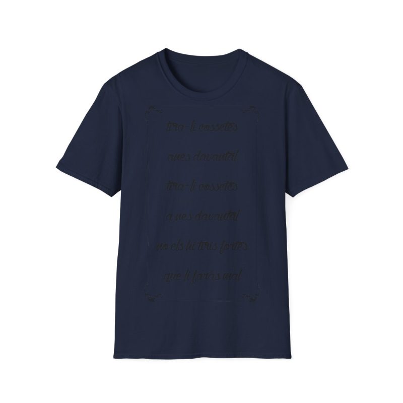Camiseta Softstyle - Azul marino - Camiseta «tirali cossetes cançó»