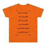 Camiseta hombre punto liso - Naranja - Camiseta «tirali cossetes cançó» Camiseta hombre punto liso - Naranja - Camiseta «tirali cossetes cançó»