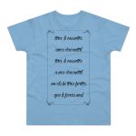 Camiseta hombre punto liso - Azul cielo - Camiseta «tirali cossetes cançó» Camiseta hombre punto liso - Azul cielo - Camiseta «tirali cossetes cançó»