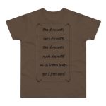 Camiseta hombre punto liso - Marron chocolate - Camiseta «tirali cossetes cançó» Camiseta hombre punto liso - Marron chocolate - Camiseta «tirali cossetes cançó»