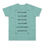Camiseta hombre punto liso - Verde menta - Camiseta «tirali cossetes cançó» Camiseta hombre punto liso - Verde menta - Camiseta «tirali cossetes cançó»