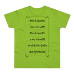 Camiseta hombre punto liso - Verde orquidea - Camiseta «tirali cossetes cançó» Camiseta hombre punto liso - Verde orquidea - Camiseta «tirali cossetes cançó»