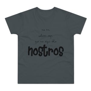 Camiseta hombre punto liso - Gris oscuro - Camiseta «No en volem cap que no sigui dels nostros»