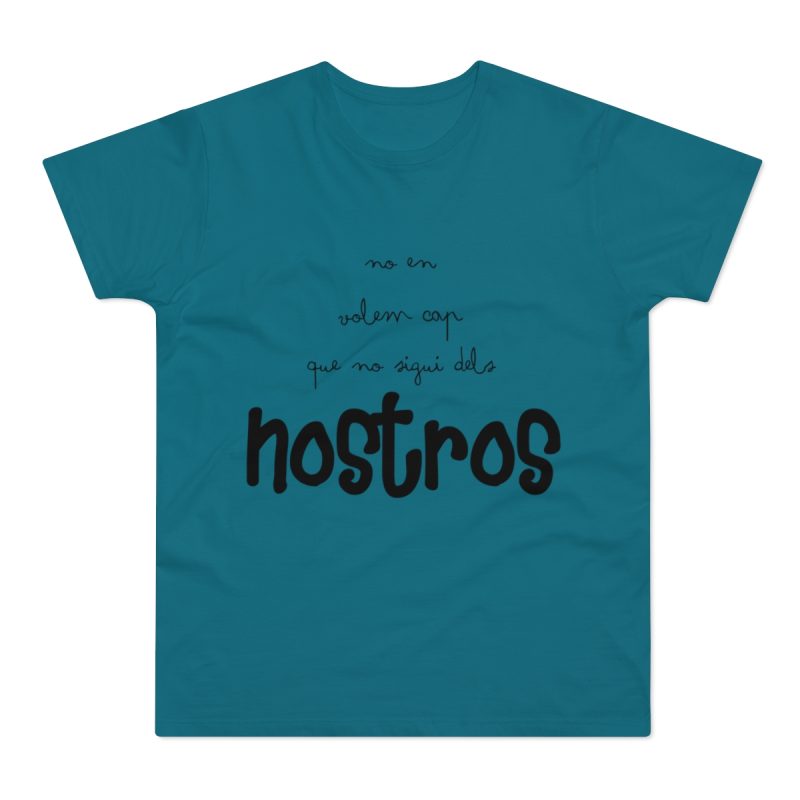 Camiseta hombre punto liso - Azul diva - Camiseta «No en volem cap que no sigui dels nostros»