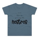 Camiseta hombre punto liso - Azul piedra - Camiseta «No en volem cap que no sigui dels nostros» Camiseta hombre punto liso - Azul piedra - Camiseta «No en volem cap que no sigui dels nostros»