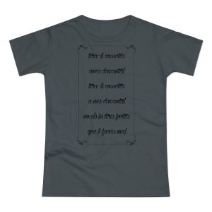 Camiseta mujer punto liso - Gris oscuro - Camiseta «tirali cossetes cançó»