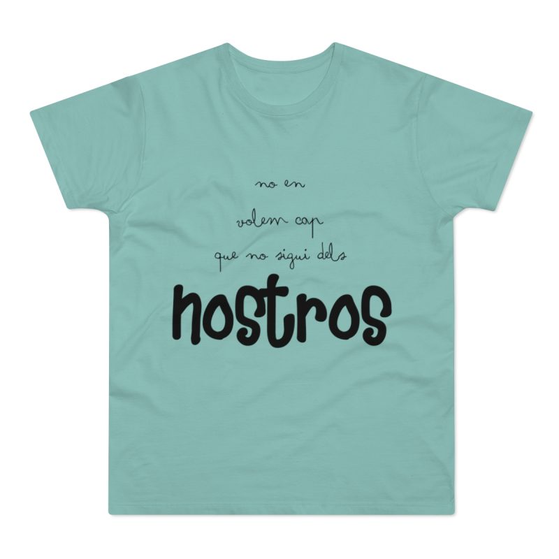 Camiseta hombre punto liso - Verde menta - Camiseta «No en volem cap que no sigui dels nostros»