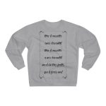 Sudadera cuello redondo premium - Gris jaspeado claro - Camiseta «tirali cossetes cançó»
