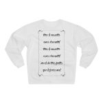 Sudadera cuello redondo premium - Blanco - Camiseta «tirali cossetes cançó»