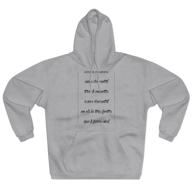 Sudadera con capucha cerrada - Gris jaspeado claro - Camiseta «tirali cossetes cançó»