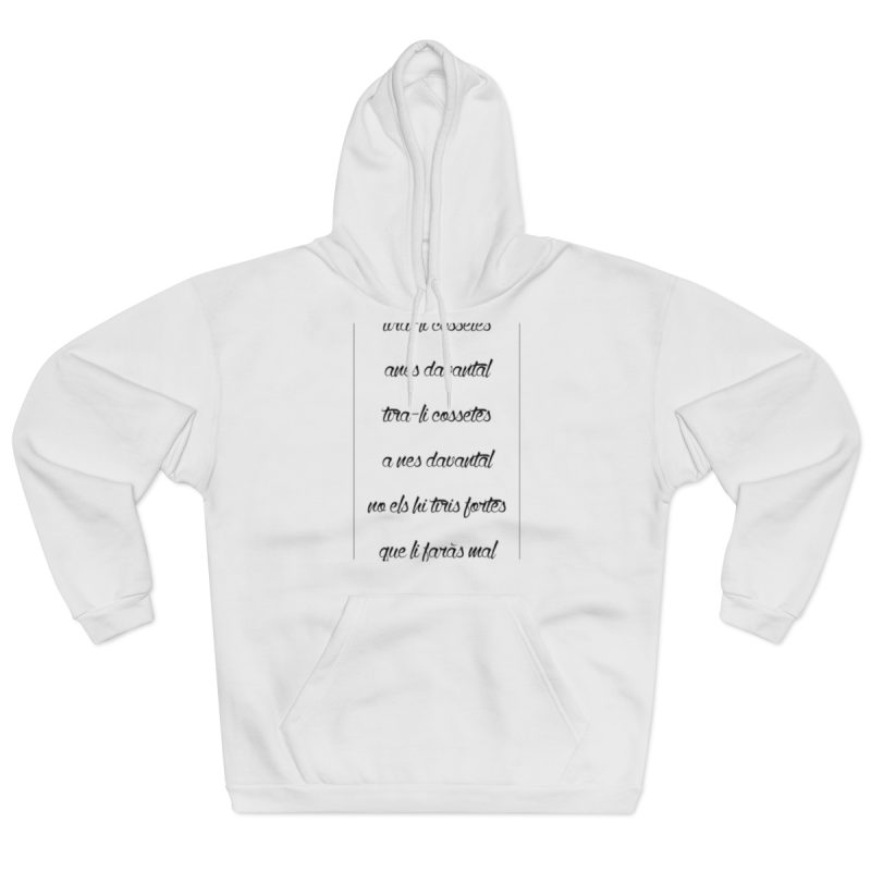 Sudadera con capucha cerrada - Blanco - Camiseta «tirali cossetes cançó»
