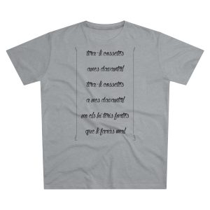 Camiseta hombre corte moderno - Gris Oxford claro - Camiseta «tirali cossetes cançó»