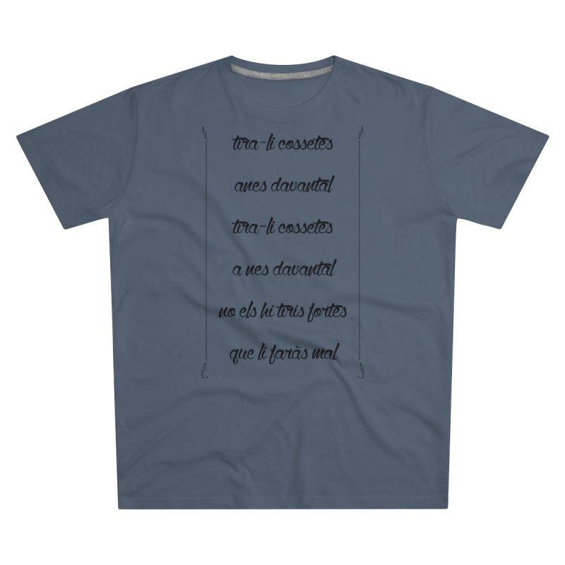 Camiseta hombre corte moderno - Azul marino - Camiseta «tirali cossetes cançó»
