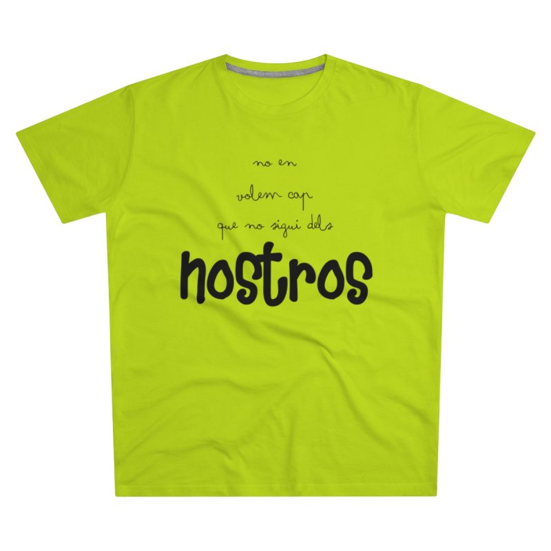 Camiseta hombre corte moderno - Verde lima - Camiseta «No en volem cap que no sigui dels nostros»