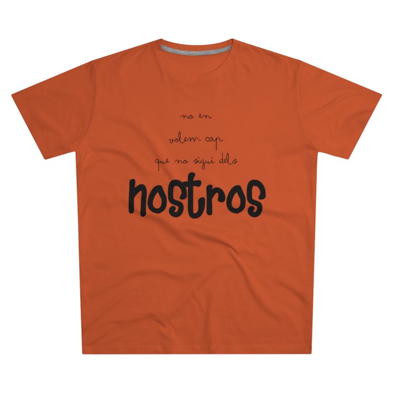 Camiseta hombre corte moderno - Naranja - Camiseta «No en volem cap que no sigui dels nostros»
