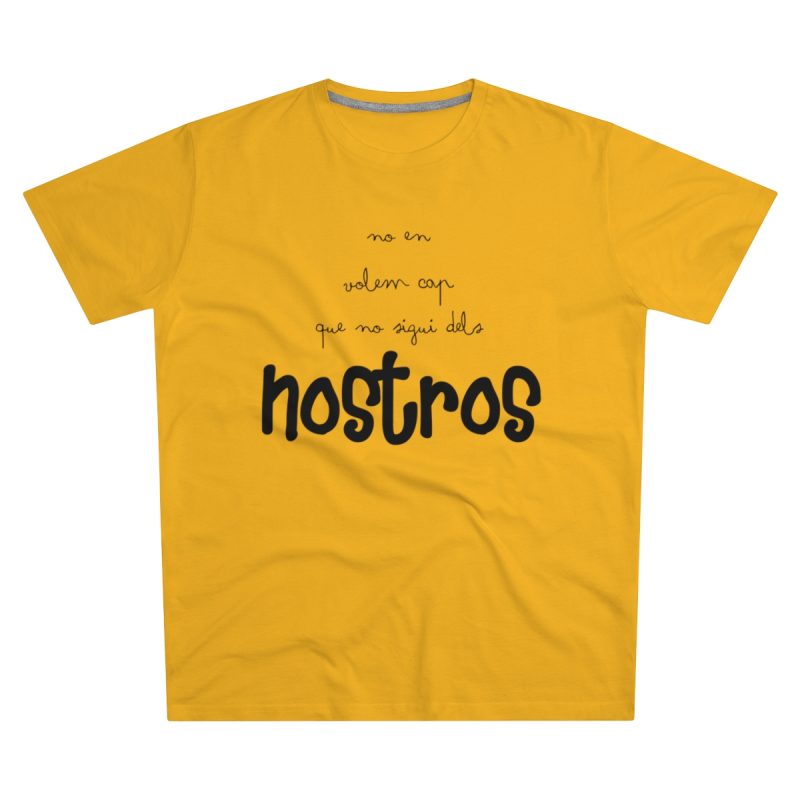 Camiseta hombre corte moderno - Amarillo girasol - Camiseta «No en volem cap que no sigui dels nostros»