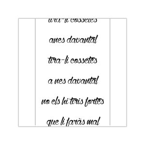 Pegatinas de vinilo cuadradas - Camiseta «tirali cossetes cançó»