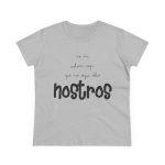 Camiseta mujer algodon medio - Gris deportivo - Camiseta «No en volem cap que no sigui dels nostros» Camiseta mujer algodon medio - Gris deportivo - Camiseta «No en volem cap que no sigui dels nostros»