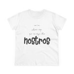 Camiseta mujer algodon medio - Blanco - Camiseta «No en volem cap que no sigui dels nostros» Camiseta mujer algodon medio - Blanco - Camiseta «No en volem cap que no sigui dels nostros»