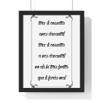 Poster enmarcado vertical - Negro - Camiseta «tirali cossetes cançó» Poster enmarcado vertical - Negro - Camiseta «tirali cossetes cançó»
