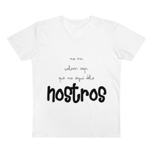 Camiseta hombre cuello de pico Presenter - Blanco - Camiseta «No en volem cap que no sigui dels nostros»