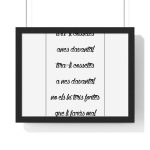 Poster enmarcado horizontal - Negro - Camiseta «tirali cossetes cançó»
