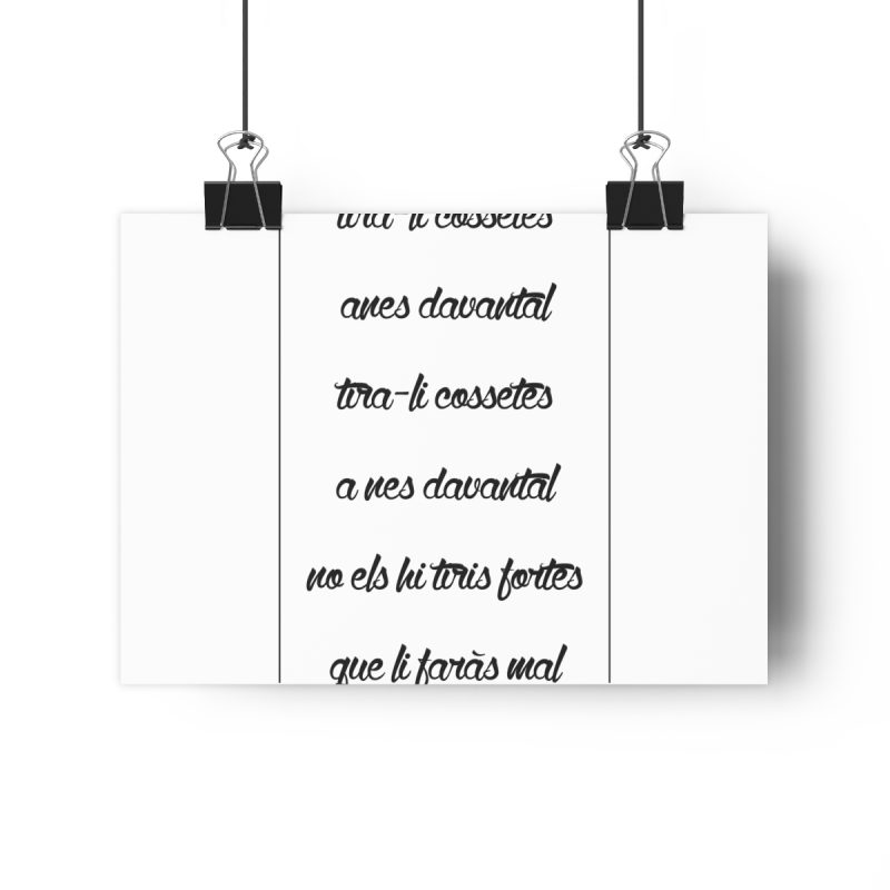 Lamina Giclee - Camiseta «tirali cossetes cançó» Lamina Giclee - Camiseta «tirali cossetes cançó»