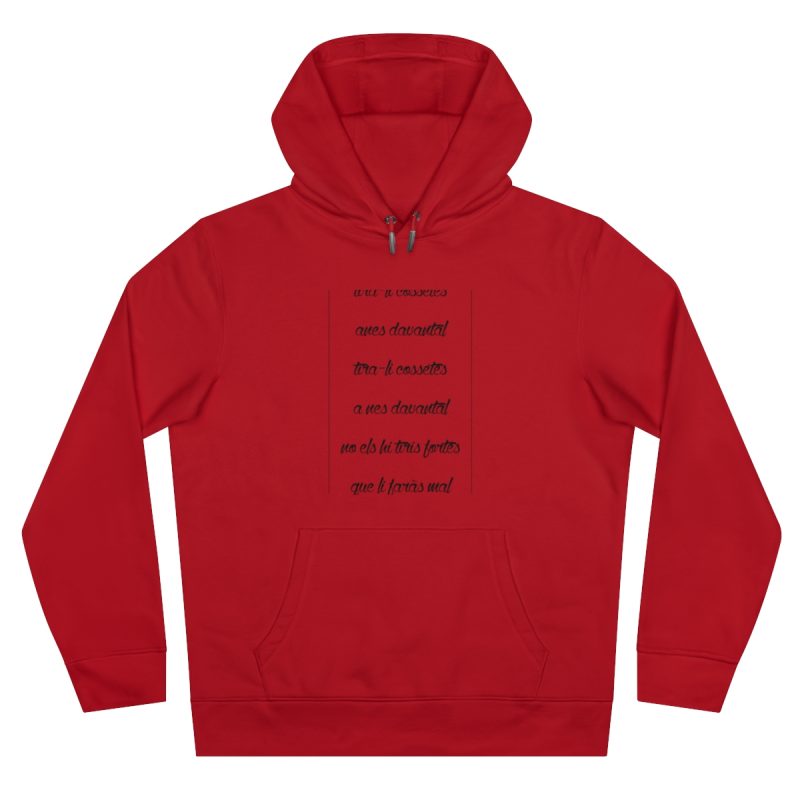 Sudadera con capucha King - Rojo - Camiseta «tirali cossetes cançó»