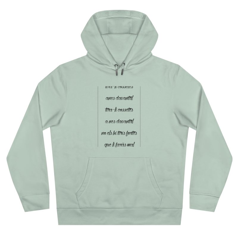 Sudadera con capucha King - Verde agua - Camiseta «tirali cossetes cançó»