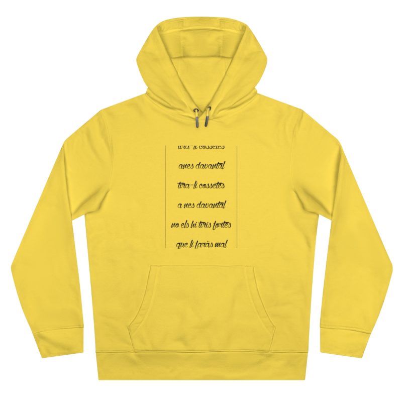 Sudadera con capucha King - Amarillo chispa - Camiseta «tirali cossetes cançó»