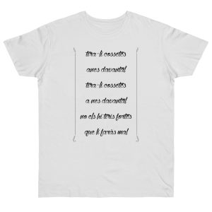 Camiseta punto liso - Blanco - Camiseta «tirali cossetes cançó»