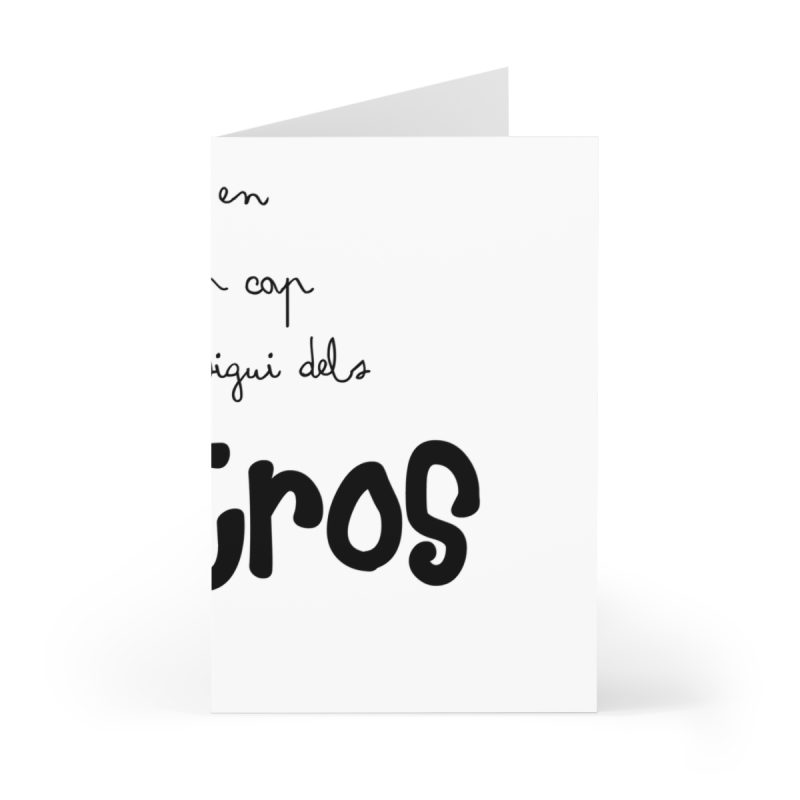 Tarjetas de felicitacion (7 uds.) - Camiseta «No en volem cap que no sigui dels nostros» Tarjetas de felicitacion (7 uds.) - Camiseta «No en volem cap que no sigui dels nostros»