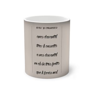 Taza magica que cambia de color - Negro - Camiseta «tirali cossetes cançó»