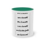 Taza bicolor - Verde oscuro - Camiseta «tirali cossetes cançó» Taza bicolor - Verde oscuro - Camiseta «tirali cossetes cançó»