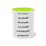 Taza bicolor - Verde claro - Camiseta «tirali cossetes cançó» Taza bicolor - Verde claro - Camiseta «tirali cossetes cançó»