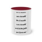 Taza bicolor - Granate - Camiseta «tirali cossetes cançó» Taza bicolor - Granate - Camiseta «tirali cossetes cançó»
