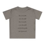 Camiseta de bebe - Gris jaspeado melange - Camiseta «tirali cossetes cançó»