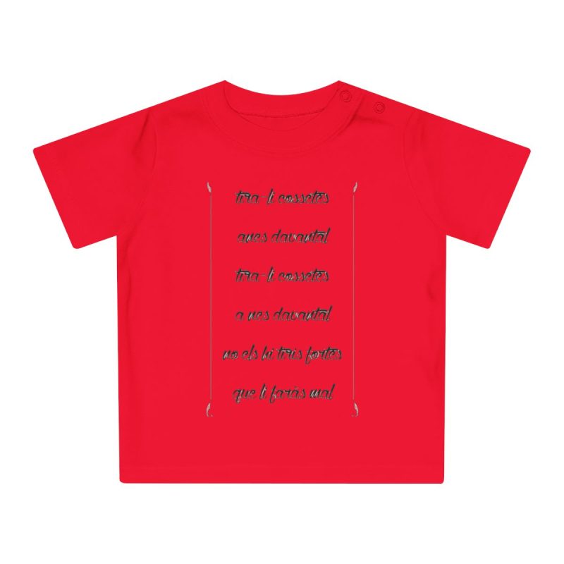 Camiseta de bebe - Rojo - Camiseta «tirali cossetes cançó»