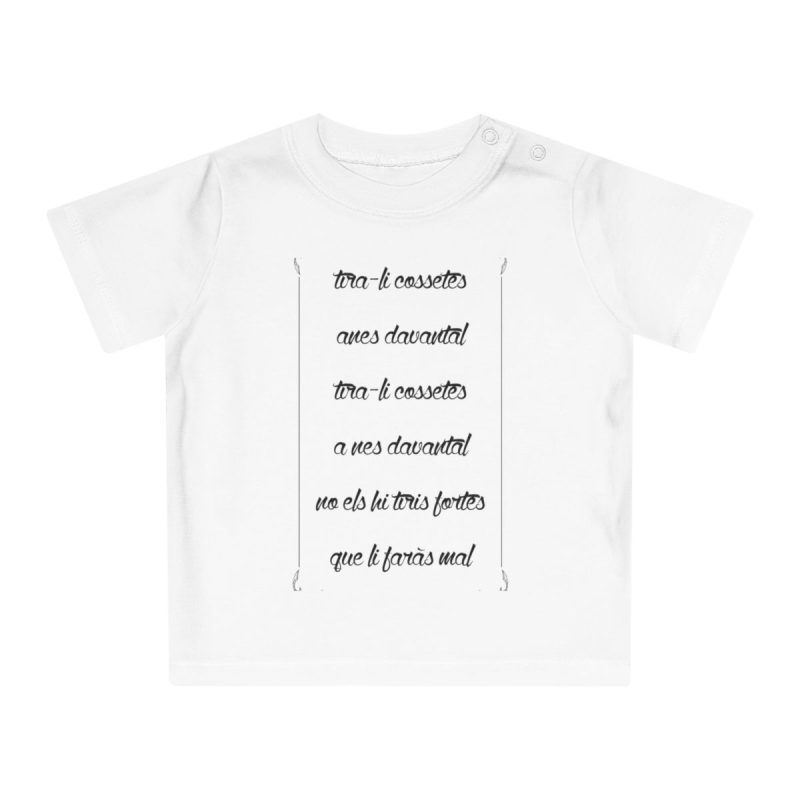 Camiseta de bebe - Blanco - Camiseta «tirali cossetes cançó»