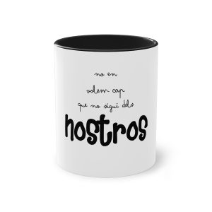 Taza bicolor - Negro - Camiseta «No en volem cap que no sigui dels nostros»