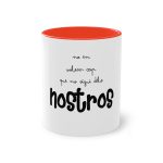Taza bicolor - Rojo - Camiseta «No en volem cap que no sigui dels nostros»