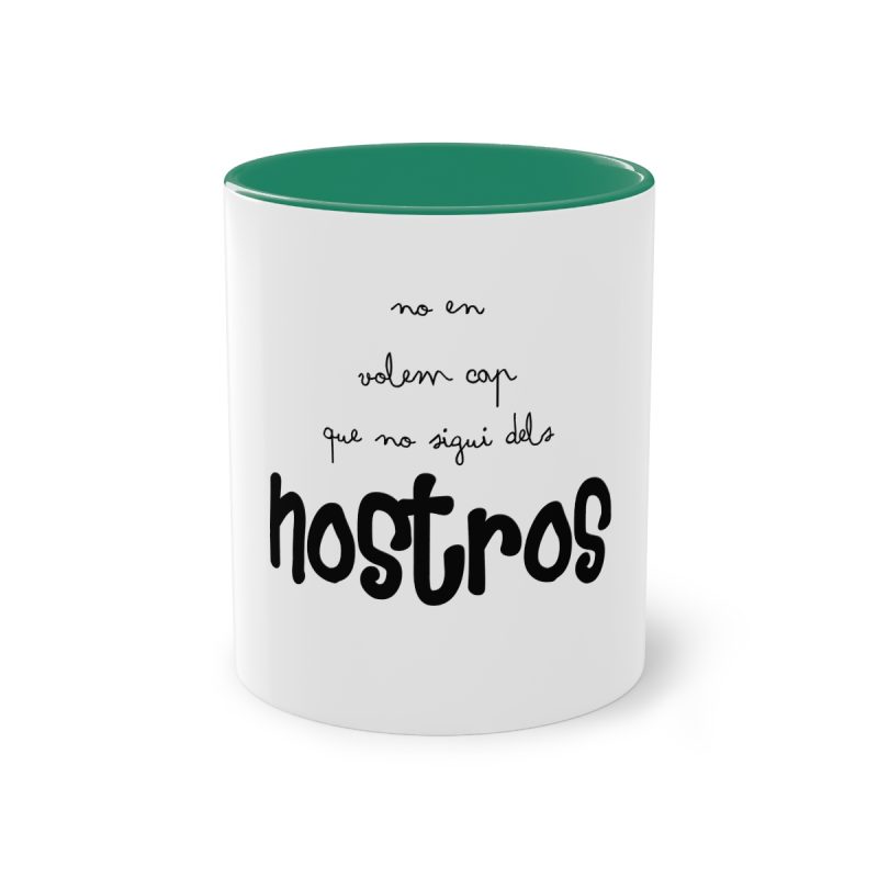 Taza bicolor - Verde oscuro - Camiseta «No en volem cap que no sigui dels nostros»